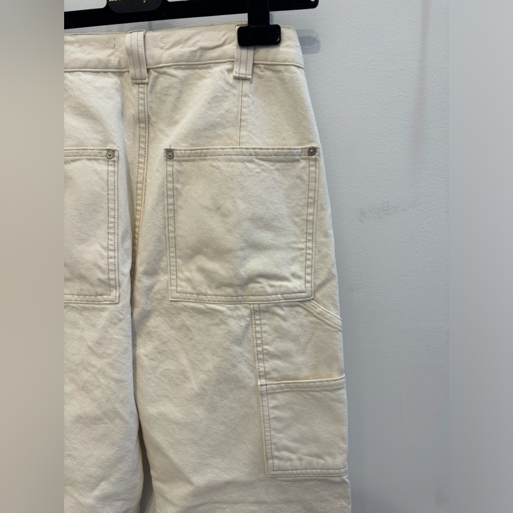NWT Mango Cream Pocket Cargo Jeans - Picture 8 of 10